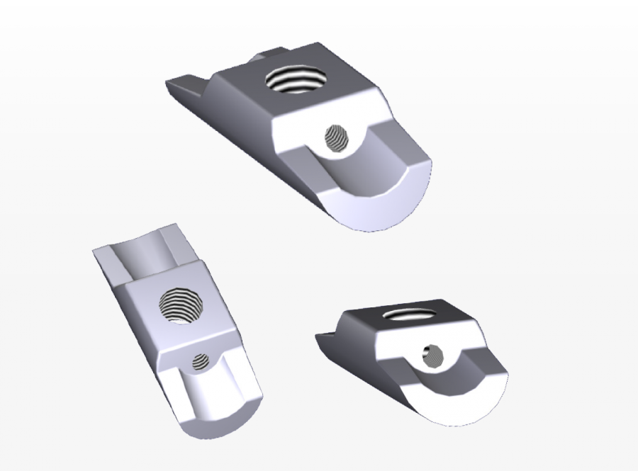 Simplex Holzverbinder Darstellung von drei 3D Simplex Holzverbindern