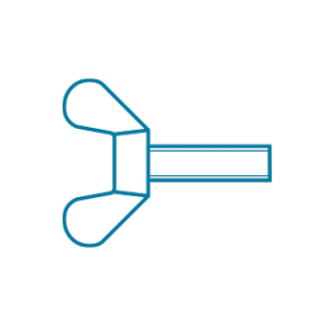 Outline drawing of a wing screw