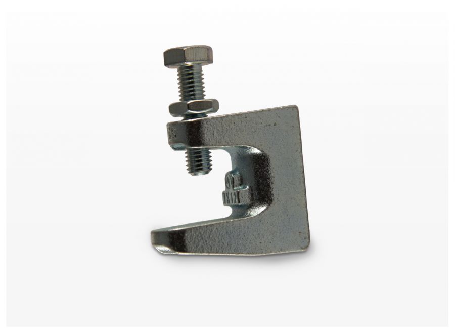 Photo of a beam clamp malleable cast iron